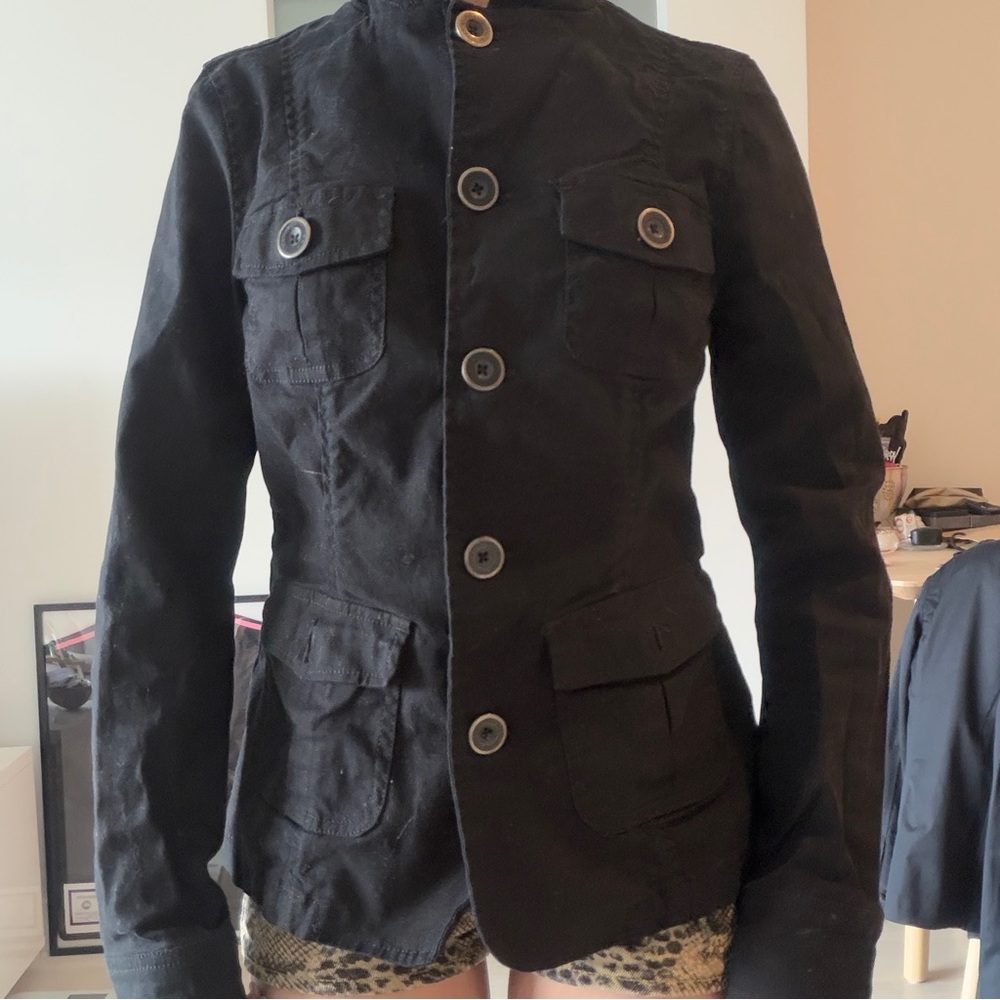 Women's Black Button-Up Jacket